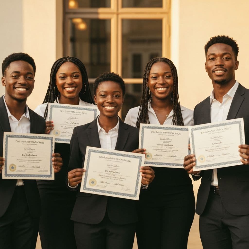Graduates celebrating completion